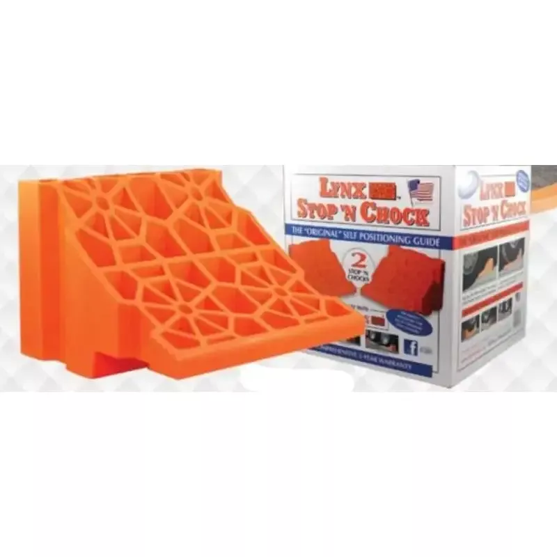 00018-2PK Tri-Lynx Wheel Chock Orange