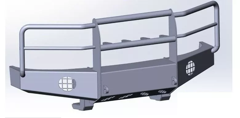 1-Piece Bumper Steel Go Industries Pro-Series ™ 59752NC