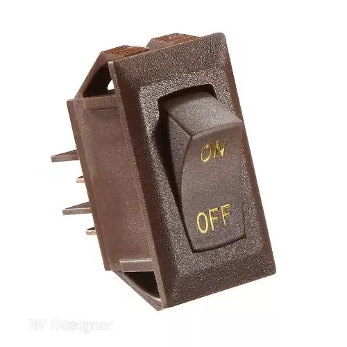 10A Rocker Switch – Brown – RVDS273