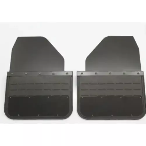 12″ Long Black Universal Kickback Mud Flaps W/ 2″ Kickback – AIHOFFSET-12-BPC