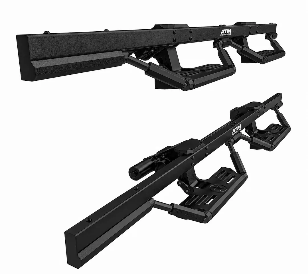 ATM Forged Power Steps With Drop Down Steps Rectangular Nerf Bar PS03AAG2J