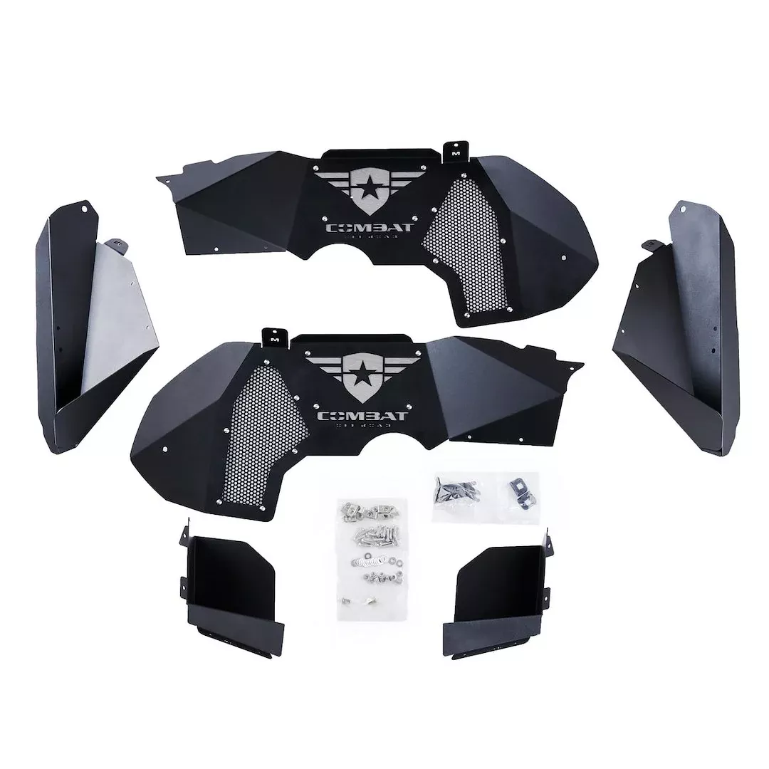 Combat Off Road Textured Powder Coated Black Aluminum Fender Well Liner 25-1066
