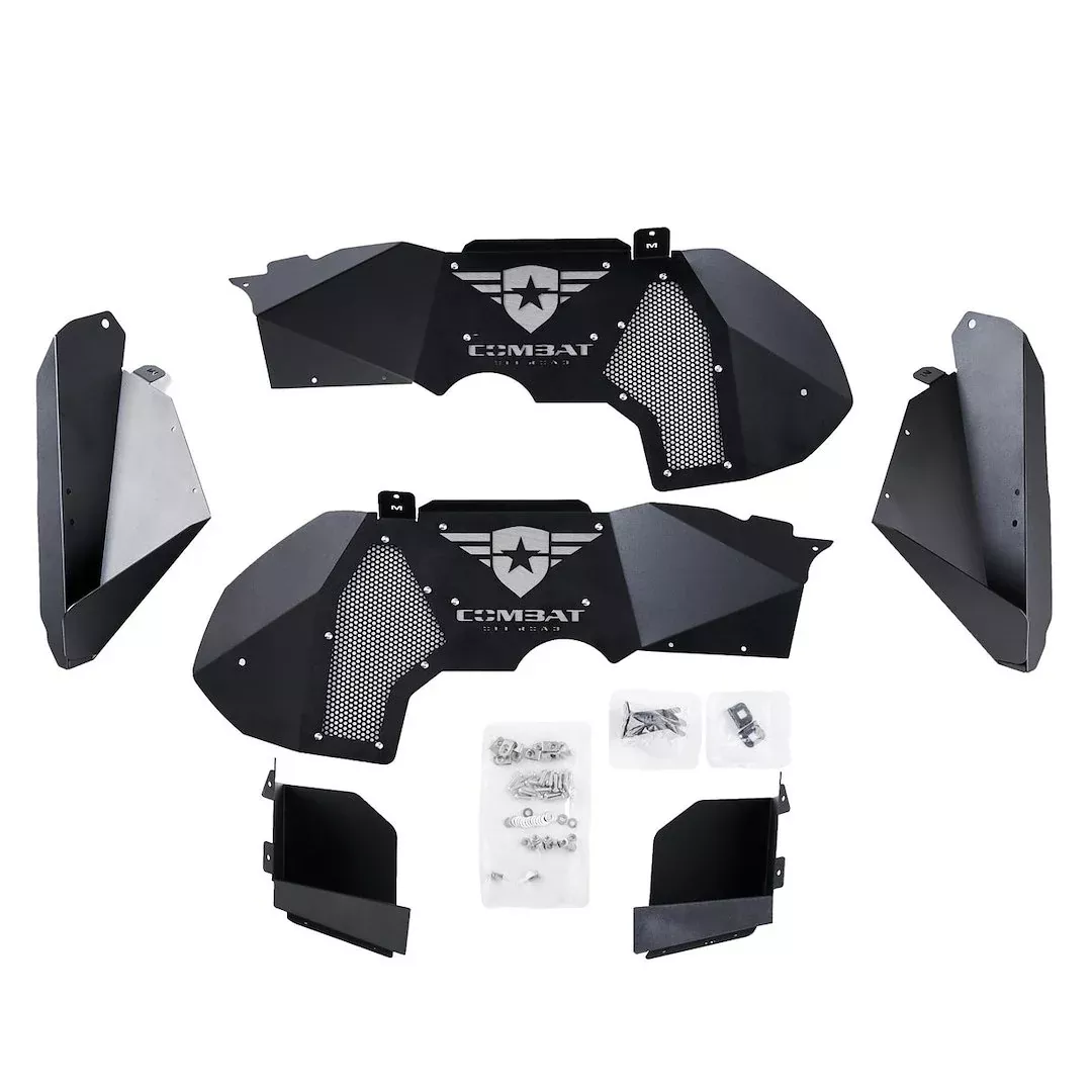 Combat Off Road Textured Powder Coated Black Aluminum Fender Well Liner 35-1066