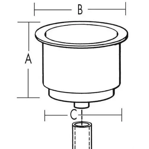 Cup Holder - Mounts On Sides Of Boat; Silver; Stainless Steel - THMLCH-1SS-DP