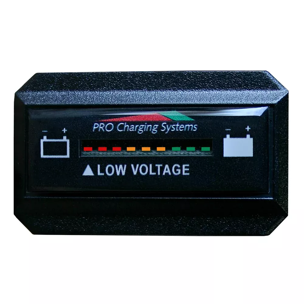 Dual Pro Battery Fuel Gauge - DeltaView Link Compatible - Rectangle - 36V System (3-12V Battery, 6-6V Batteries) BFGWOVR36V
