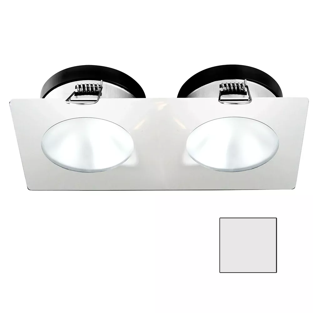i2Systems Apeiron A1110Z - 4.5W Spring Mount Light - Double Round - Cool White - White Finish A1110Z-35AAH