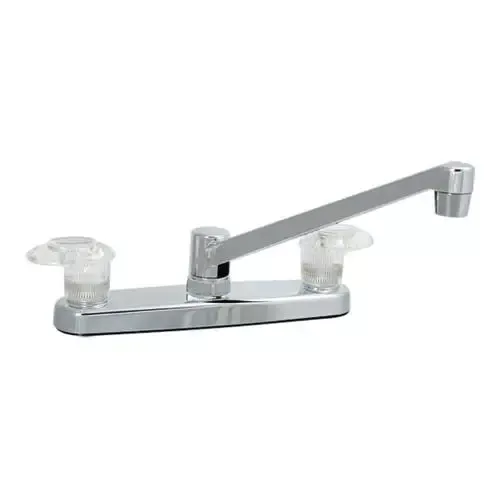 Kitchen Faucet, 8″ 2 Lever 1/4 Turn Plastic Chrome – VALPF221301