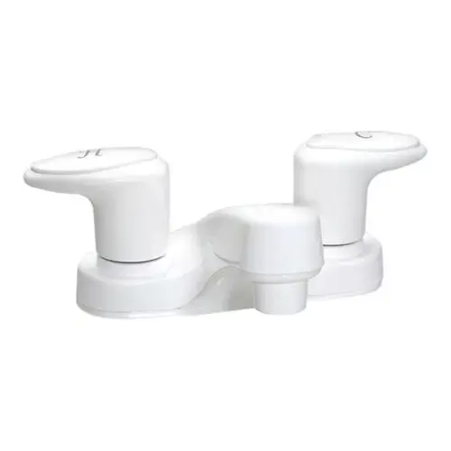 Lavatory Faucet 4″ 2 Lever 1/4 Turn Plastic White – VALPF222201