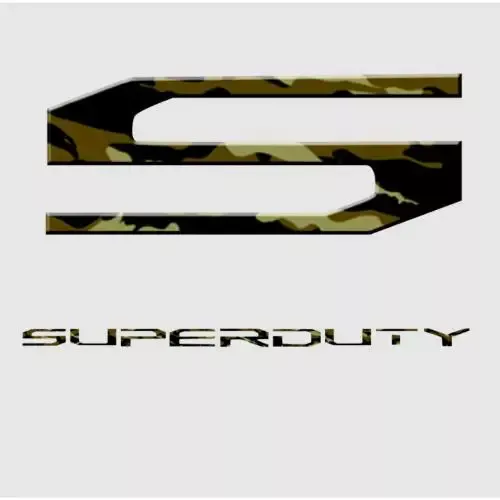 “S” & “Superduty” Acrylic Emblem Insert – Green Camo – REC264381GC