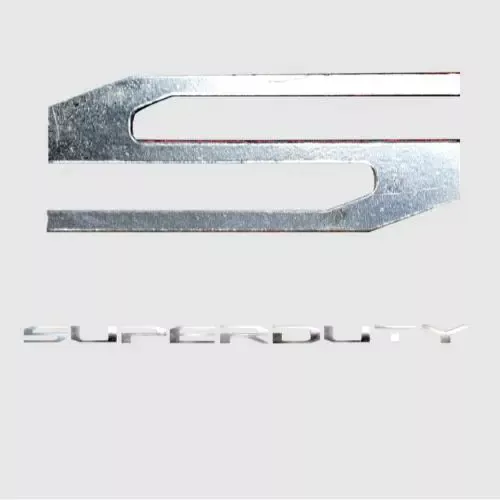 “S” & “Superduty” Acrylic Emblem Insert – Silver – REC264381CHBK