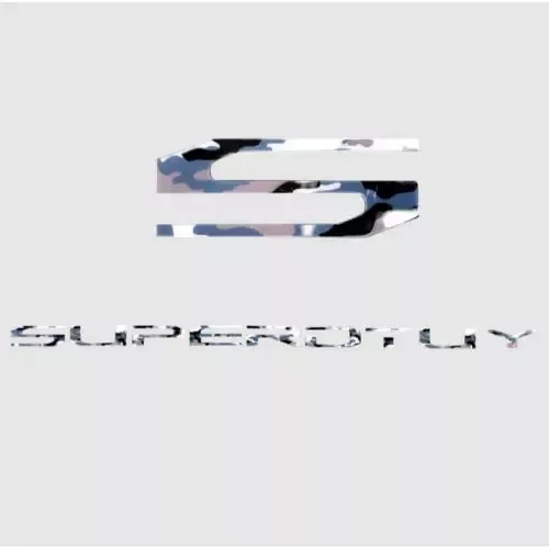 “S” & “Superduty” Acrylic Emblem Insert – White Camo – REC264381WC