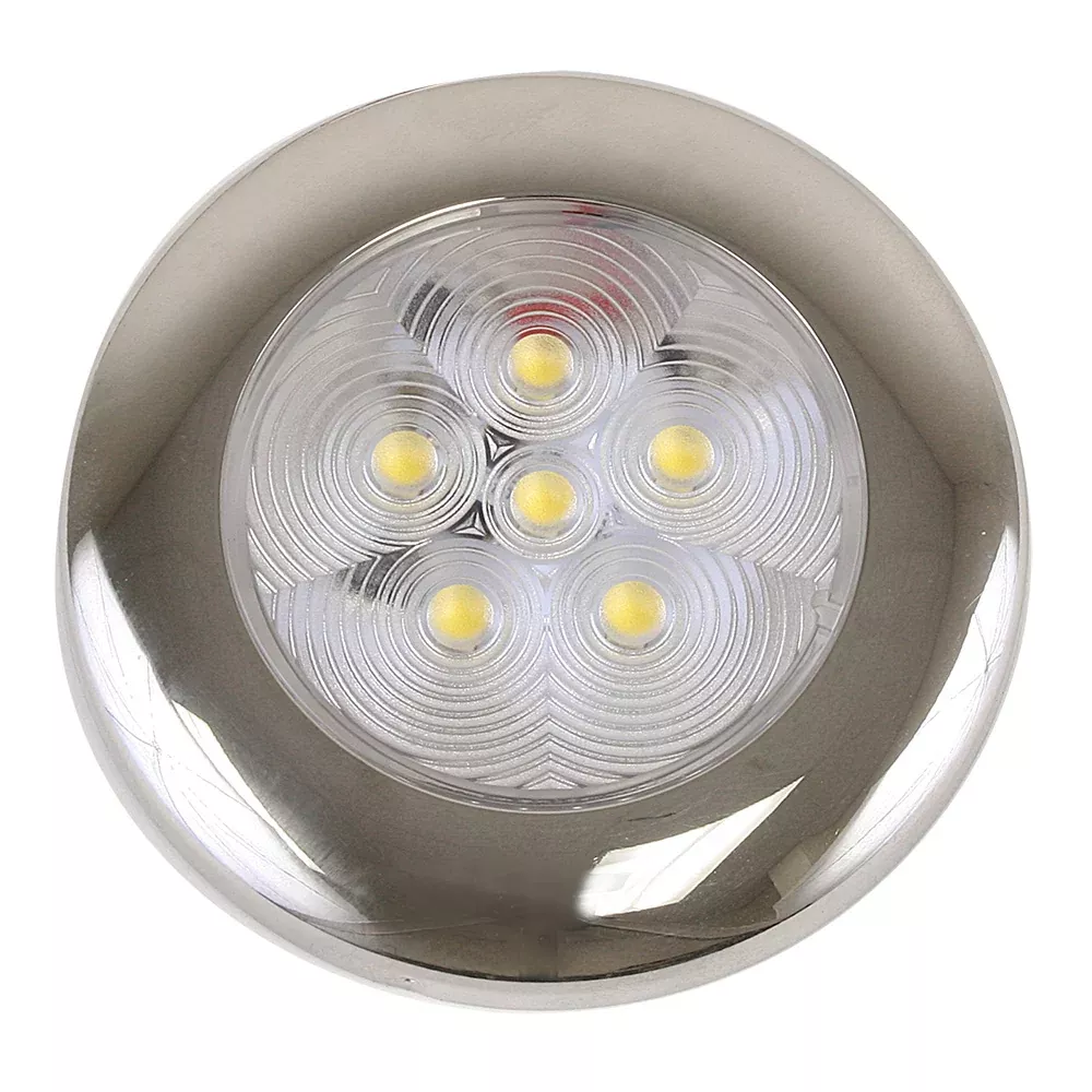 Scandvik 41320P B3 Downlight Surface Mount - Cool White - SS Trim - IP67 - 12/24V