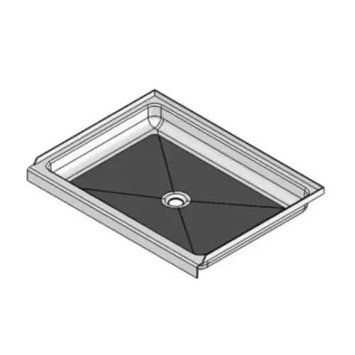 Shower Pan - 24" x 32" x 3.98"; Center Drain - SPESP2432WC
