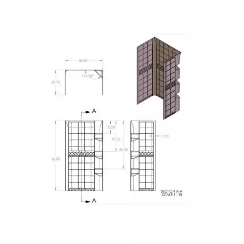 Shower Surround - 24" x 40" x 66"; White; High - SPESW2440W