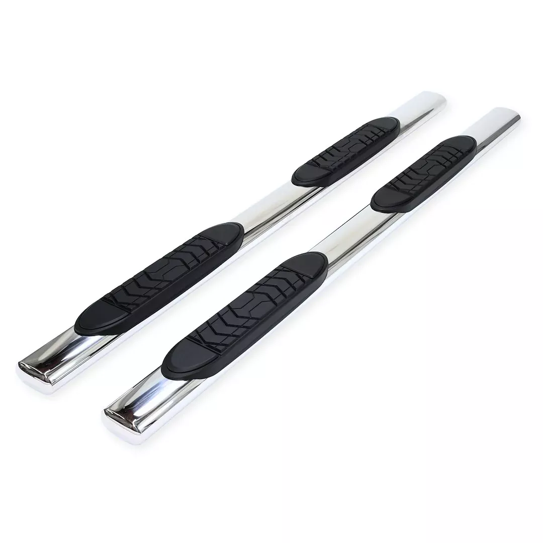 TrailFX TFX 5″ Oval Straight Side Bars With Surface Steps Oval Nerf Bar A7003S