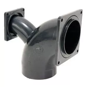Valterra Flanged Fittings 3 Inch Spigot X 3 Inch Rotating Flange X 1-1/2 Inch Rotating Flange Spigot Sewer Waste Valve Fitting T1036-1