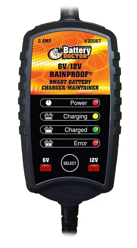 WirthCo Battery Doctor Rainproof 6 Volt/ 12 Volt 2 Amp Battery Charger 20067