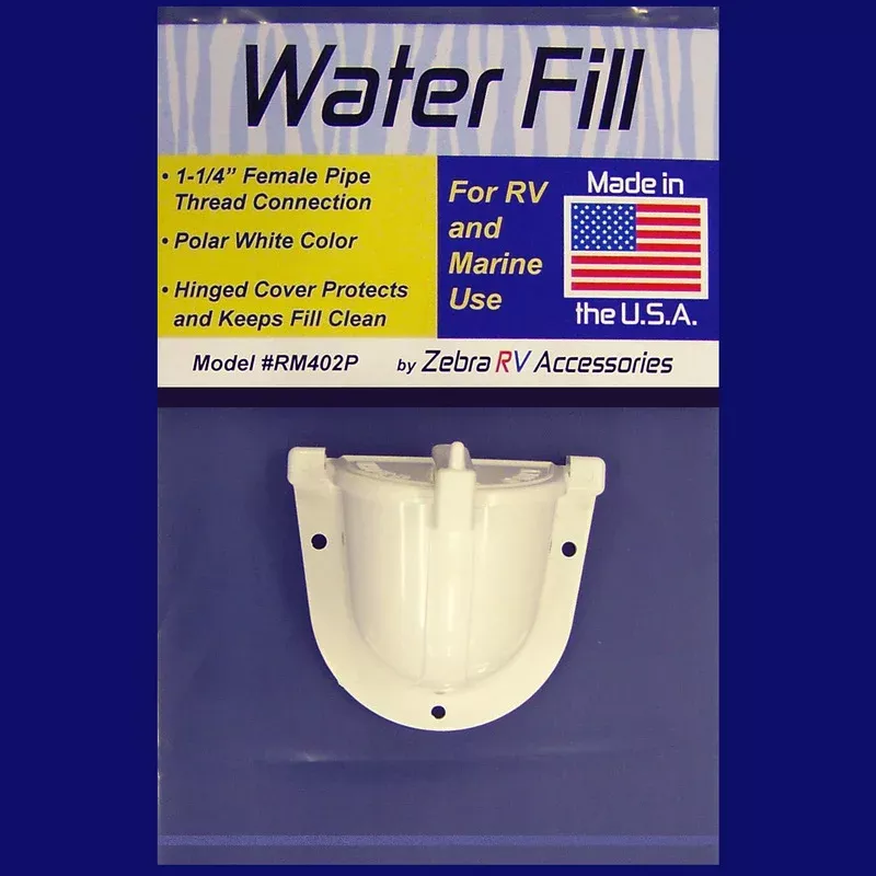 Zebra RV Recessed Mount Gravity Feed Fresh Water Inlet RM402P